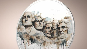 2 Dollars Argent  BE 2026 colorisée - Mont Rushmore